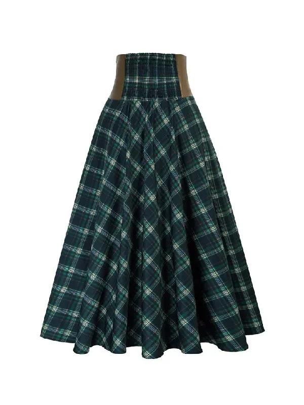 women-renaissance-swing-skirt-elastic-high-waist-ankle-length-maxi-skirt