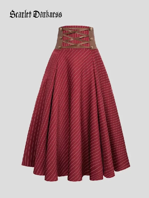 women-renaissance-swing-skirt-elastic-high-waist-ankle-length-maxi-skirt