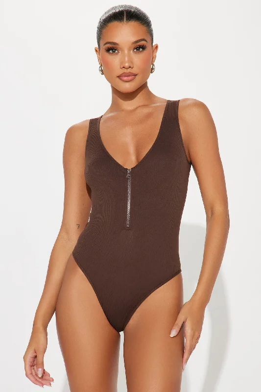 Zaida Seamless Bodysuit - Brown