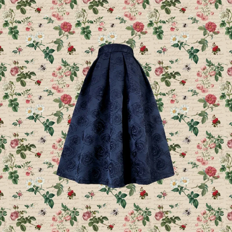 Harukasumi Plant Print Hepburn Skirt